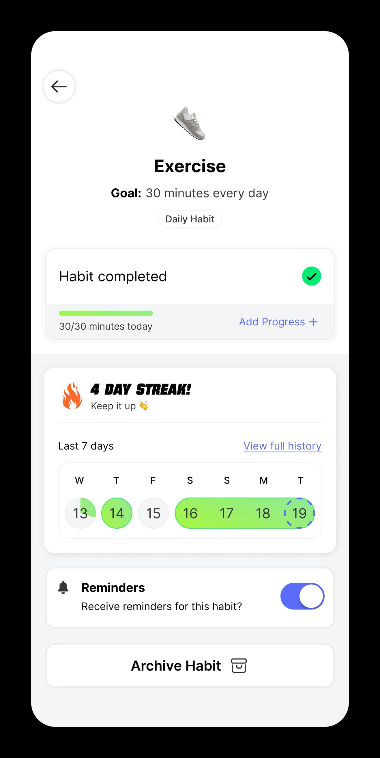 EPOG App - Daily Habit