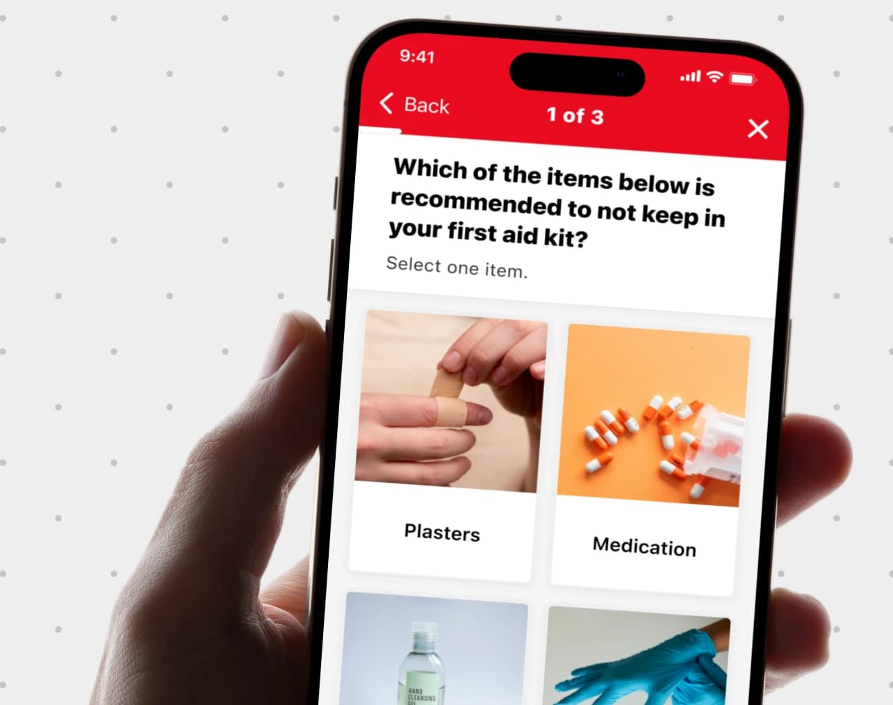 Phone mockup of the Childcare App
