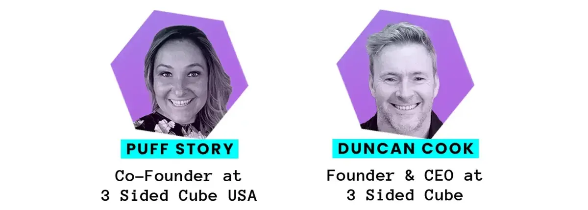 Puff and Duncan's headshots.