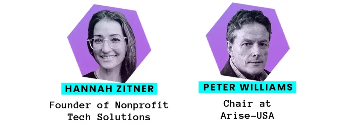 Hannah and Peter's headshots.