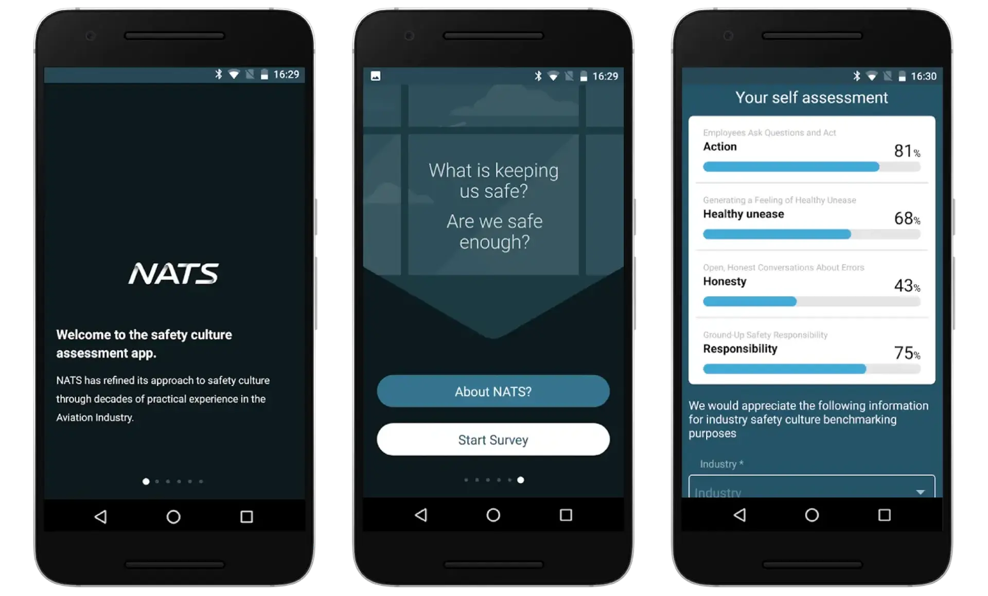 App screenshots side by side