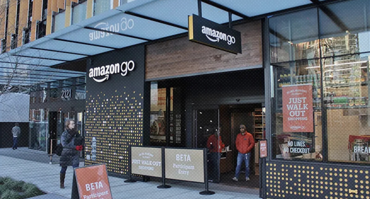 The outside of Amazon Go - Amazon's AI Supermarket