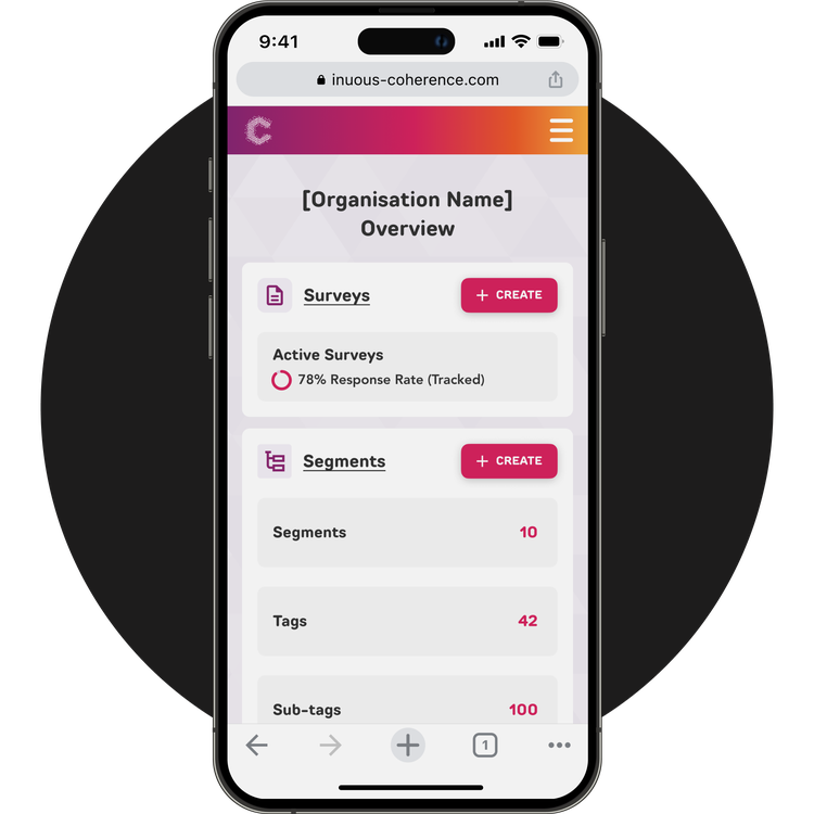 Phone screen showing the platform.