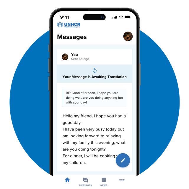 App screen showing messages from mentor.