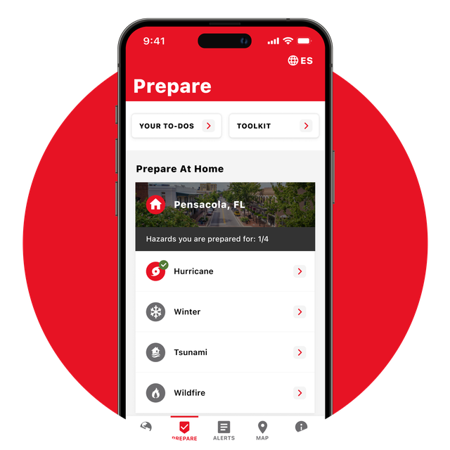 Phone screen showing the 'Prepare' page in the app.