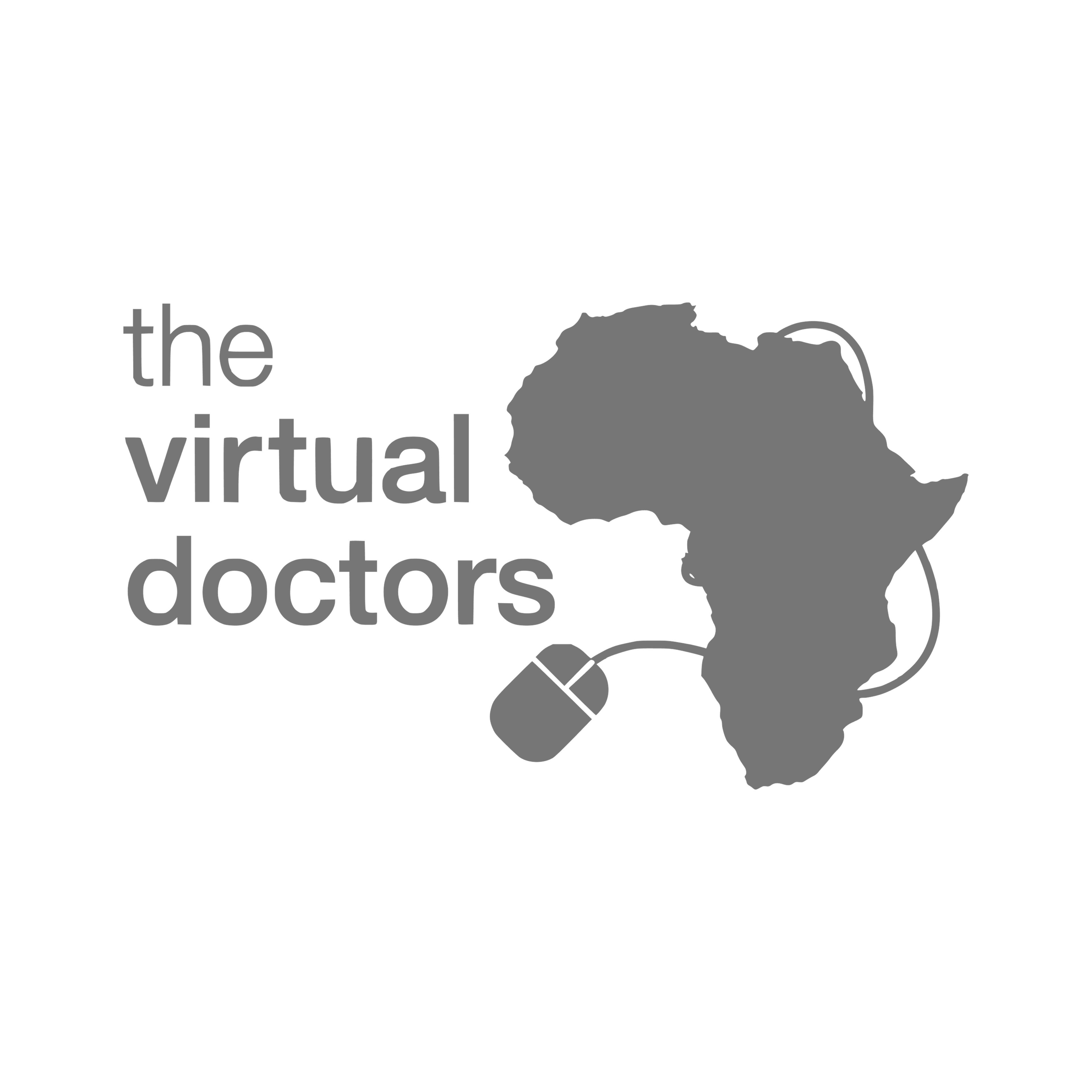Virtual Doctors logo in greyscale