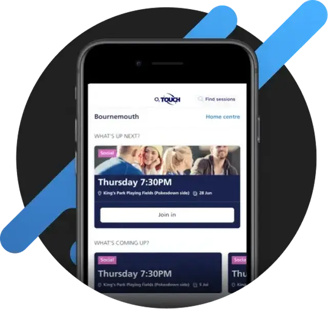 o2 app with blobs behind